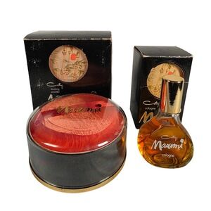 Coty Masumi Dusting Powder 4oz & Splash Cologne 1.5oz Vintage Set  Boxed‎ New